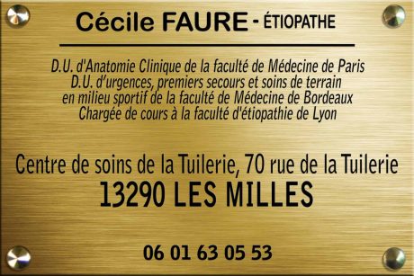 Cecile FAURE - Etiopathe Aix-en-Provence - Les Milles - Plaque V1.1 Cecile FAURE - Etiopathe Aix-en-Provence - Les Milles